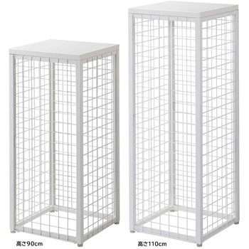 注文コード:83059841,83060035 簡易組立角柱ネットステージ 幅40×奥行40cm ホワイト〔ストエキオリジナル〕 - ストア・エキスプレス