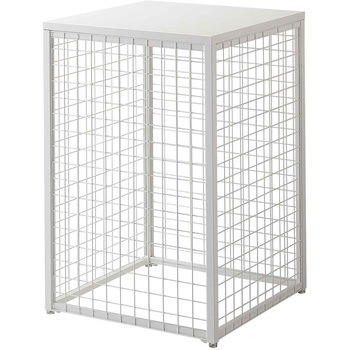 注文コード:83059938 簡易組立角柱ネットステージ 幅60×奥行60cm ホワイト〔ストエキオリジナル〕 - ストア・エキスプレス