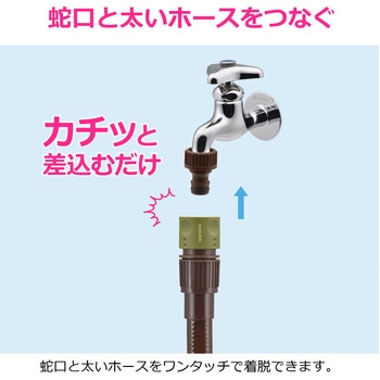 注文コード:83060245 太ホース用ホーセンド ワンタッチ 接続 ジョイント コネクタ 継手 取り付け - GAONA(ガオナ)