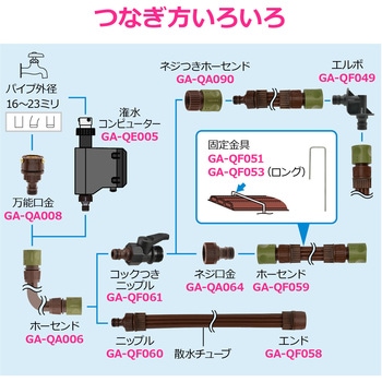 注文コード:83060358 散水チューブ 5m 地表潅水 水やり 広範囲 農業 畑 芝生 庭 園芸 ホース 茶色 - GAONA(ガオナ)