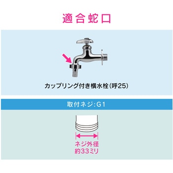 注文コード:83060367 大きい蛇口用ネジ口金セット 呼25 ワンタッチ ホース 取り付け 接続 大流量 散水 グラウンド 工場 農場 コネクター - GAONA(ガオナ)