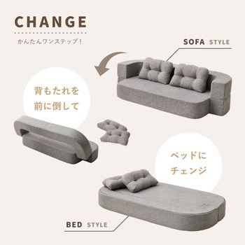 注文コード:83115990,83115999,83116008 2WAY 圧縮フロアソファ ルメール - 萩原