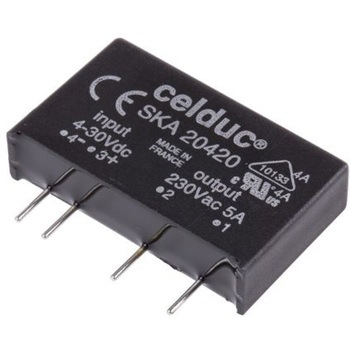 注文コード:83833096 Celduc ソリッドステートリレー 最大負荷電流:4 A 最大負荷電圧:275 V ac 基板実装, SKA20420 CELDUC