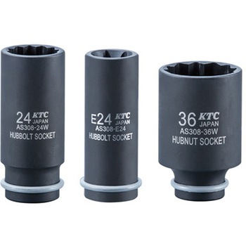 注文コード:84304056 1/2"DR インパクト用ハブナットソケットセット - エスコ
