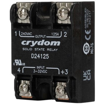 Sensata Crydom ソリッドステートリレー 最大負荷電流:125 A rms 最大負荷電圧:280 V rms 表面実装, D24125 Sensata / Crydom