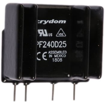 Sensata Crydom ソリッドステートリレー 最大負荷電流:25 A rms 最大負荷電圧:280 V rms 基板実装, PF240D25 Sensata / Crydom