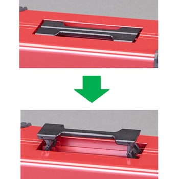 注文コード:84593260 440x233x230mm 両開き工具箱 レッド - エスコ