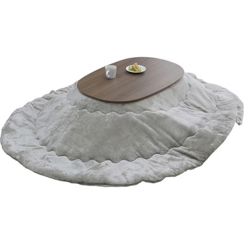 注文コード:84724336 こたつ布団セット こたつテーブル90×60cm 楕円形 丸型 - YAMAZEN(山善)