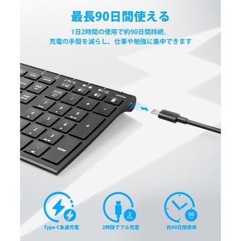 注文コード:84870120 Bluetooth&2.4Gワイヤレスキーボード&マウスセット B - iClever