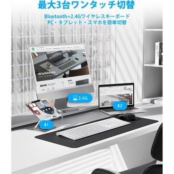 注文コード:84870138 Bluetooth&2.4Gワイヤレスキーボード&マウスセット SW - iClever