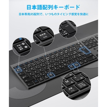 注文コード:84870165 Bluetooth&2.4Gワイヤレスキーボード&マウスセット GB - iClever