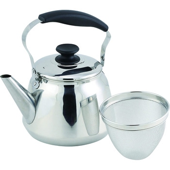 フレッティⅢ ステンレス製広口ケットル(茶こしアミ付) パール金属