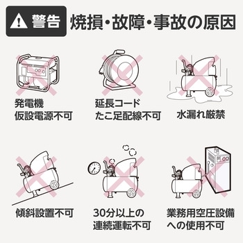 注文コード:85416958 オイルレスコンプレッサー 静音タイプ 39L DIY用 - モノタロウ