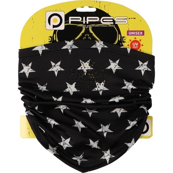 注文コード:85485664 PIPES UVカット ストレッチ ネックウォーマー ブラックスター PNW-05 RIDEZ(ライズ)