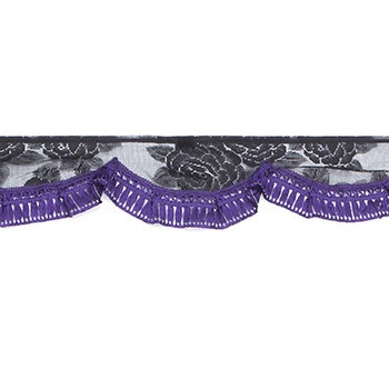 注文コード:85524864,85524977,85525083,85525196 フロントカーテン 波型 バラ柄レース 雅