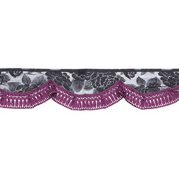 注文コード:85524889,85524995,85525108,85525214 フロントカーテン 波型 バラ柄レース 雅