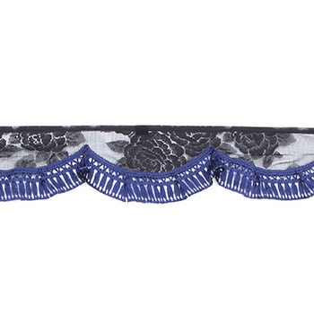 注文コード:85524898,85525004,85525117,85525223 フロントカーテン 波型 バラ柄レース 雅