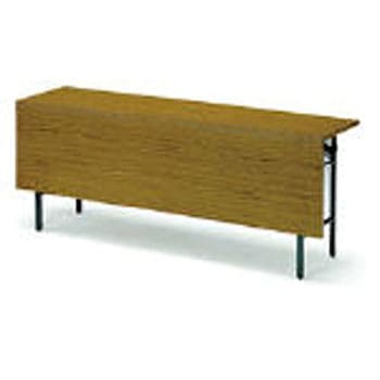 注文コード:86192057 TOKIO 折りたたみテーブル 棚付パネル付 1800×450mm チーク TOKIO(藤沢工業)