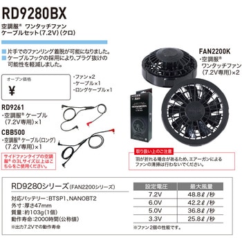 注文コード:86559911 空調服(R)シンガタファンセットクロ - ジーベック