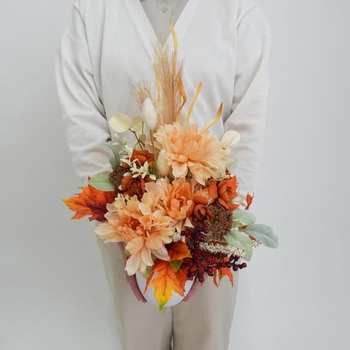 注文コード:88455730 オータムダリア造花アレンジ 高さ47cm - ストア・エキスプレス