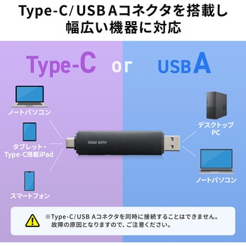注文コード:88460027 カードリーダー USB 5Gbps TypeC/TypeA SD+microSD - サンワサプライ