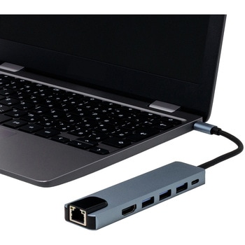 注文コード:88460560 USB Type-C接続 マルチアダプタ 6in1 - アイネックス