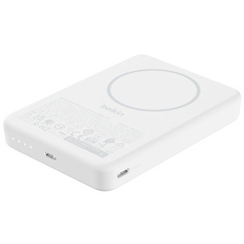 注文コード:88460989 BoostCharge 薄型 マグネット式モバイルバッテリー 10000mAh ホワイト - BELKIN(ベルキン)