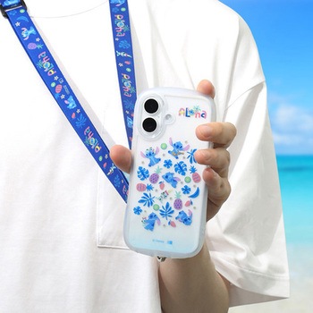 注文コード:88461558 iPhone 17 / ディズニー / Puffull 衝撃吸収 バンパー ハイブリッドケース / スティッチ アロハフルーツ - レイ・アウト