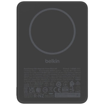 注文コード:88461890 BoostCharge 薄型 マグネット式モバイルバッテリー 10000mAh ブラック - BELKIN(ベルキン)