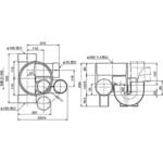 下流側Φ75トラップ付90°合流マス Aron(アロン化成)