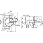 上流側Φ75トラップ付90°合流マス Aron(アロン化成)
