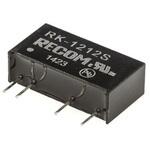 RK-1212S Recom DC-DCコンバータ Vout:12V dc 10.8 → 13.2 V dc, 1W, RK-1212S RECOM