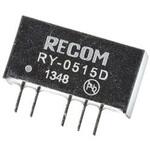 RY-0515D Recom DC-DCコンバータ Vout:±15V dc 4.75 → 5.25 V dc, 1W, RY-0515D RECOM