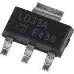 LD1117AS33TR STMicroelectronics 電圧レギュレータ 低ドロップアウト電圧 3.3 V, 3+Tab-Pin, LD1117AS33TR STMicro