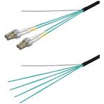 OM3マルチモード光ファイバーケーブル LC-コネクタなし 4芯<屋外用 補強 LAPシース>2~10m ダイヤトレンド