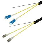 シングルモード光ファイバーケーブル SC-FC 2芯<屋外用 補強 LAPシース>2~10m ダイヤトレンド