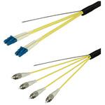シングルモード光ファイバーケーブル LC-FC 4芯<屋外用 補強 LAPシース>2~10m ダイヤトレンド