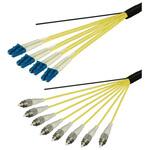 シングルモード光ファイバーケーブル LC-FC 8芯<屋外用 補強 LAPシース>2~10m ダイヤトレンド