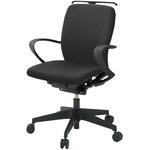 フルゴチェア ブラックベース ハイバック 固定肘 ハンガー付 抗ウイルスPV張地 ウレタンキャスター<配送時組立サービス付> イトーキ