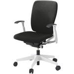 フルゴチェア ホワイトベース ローバック 可動肘付 抗ウイルスPV張地 ウレタンキャスター<配送時組立サービス付> イトーキ