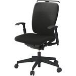 フルゴチェア ブラックベース ローバック 可動肘 ハンガー付 抗ウイルスPV張地 ウレタンキャスター<配送時組立サービス付> イトーキ