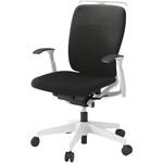 フルゴチェア ホワイトベース ローバック 可動肘 ハンガー付 抗ウイルスPV張地 ナイロンキャスター<配送時組立サービス付> イトーキ