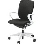 フルゴチェア ホワイトベース ローバック 固定肘付 抗ウイルスPV張地 ウレタンキャスター<配送時組立サービス付> イトーキ