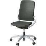 レヴィチェア ハイバック 肘なし アルミミラー脚 抗菌布地(PV) ウレタンキャスター<配送時組立サービス付> イトーキ