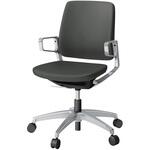 レヴィチェア ローバック アルミ塗装肘 アルミミラー脚 抗菌布地(PV)ナイロンキャスター<配送時組立サービス付> イトーキ