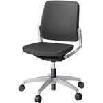 レヴィチェア ローバック 肘なし アルミミラー脚 抗菌布地(PV) ウレタンキャスター<配送時組立サービス付> イトーキ