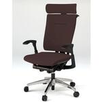 セレーオチェア エクストラハイバック クロス セレクトタイプ 可動肘 ハンガー アルミミラー脚<配送時組立サービス付> イトーキ