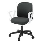 ボニートチェア 布地張り 背裏 樹脂タイプ 固定肘付 ベースカラー ホワイト ウレタンキャスター<配送時組立サービス付> イトーキ