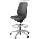 ノートチェア ハイポジションタイプ ハイバック 肘なし ハンガー ランバーサポート付 クロスPV 樹脂脚<配送時組立サービス付> イトーキ