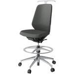 ノートチェア ハイポジションタイプ ハイバック 肘なし ハンガー ランバーサポート付 クロスPV アルミ脚<配送時組立サービス付> イトーキ